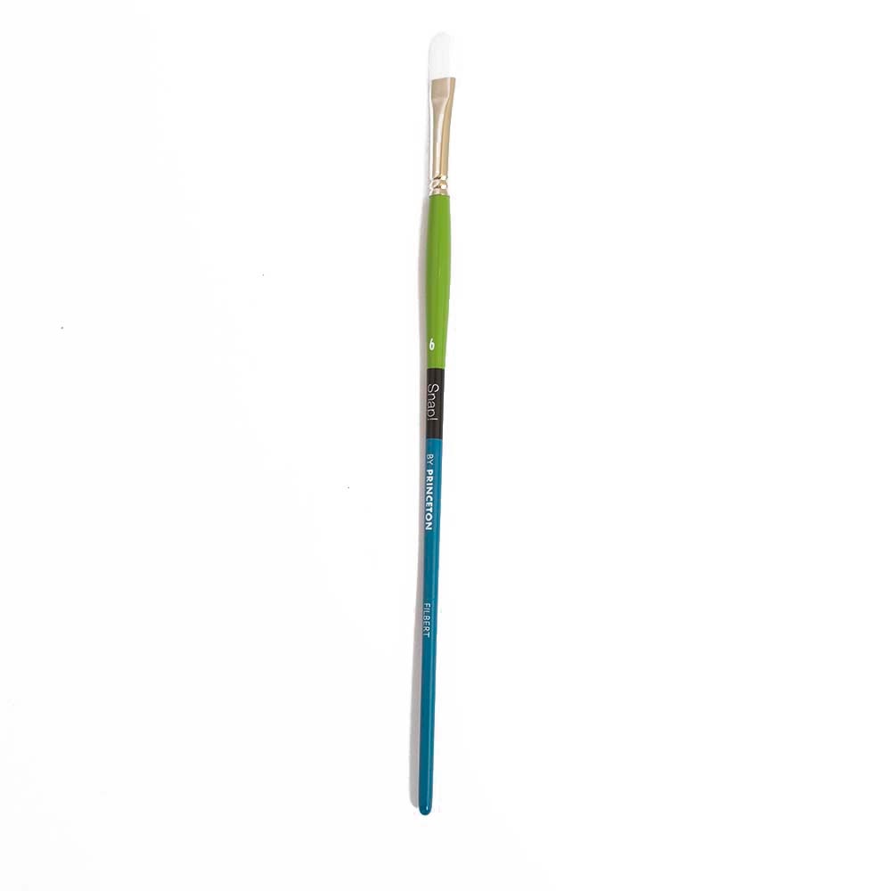 Princeton, White, Brush, Art & School, Snap, Taklon, Long Handle, 6, 402223